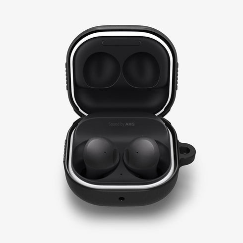 ASD01276 - Galaxy Buds 2 Pro / 2 / Pro / Live Case Rugged Armor in matte black showing the top
